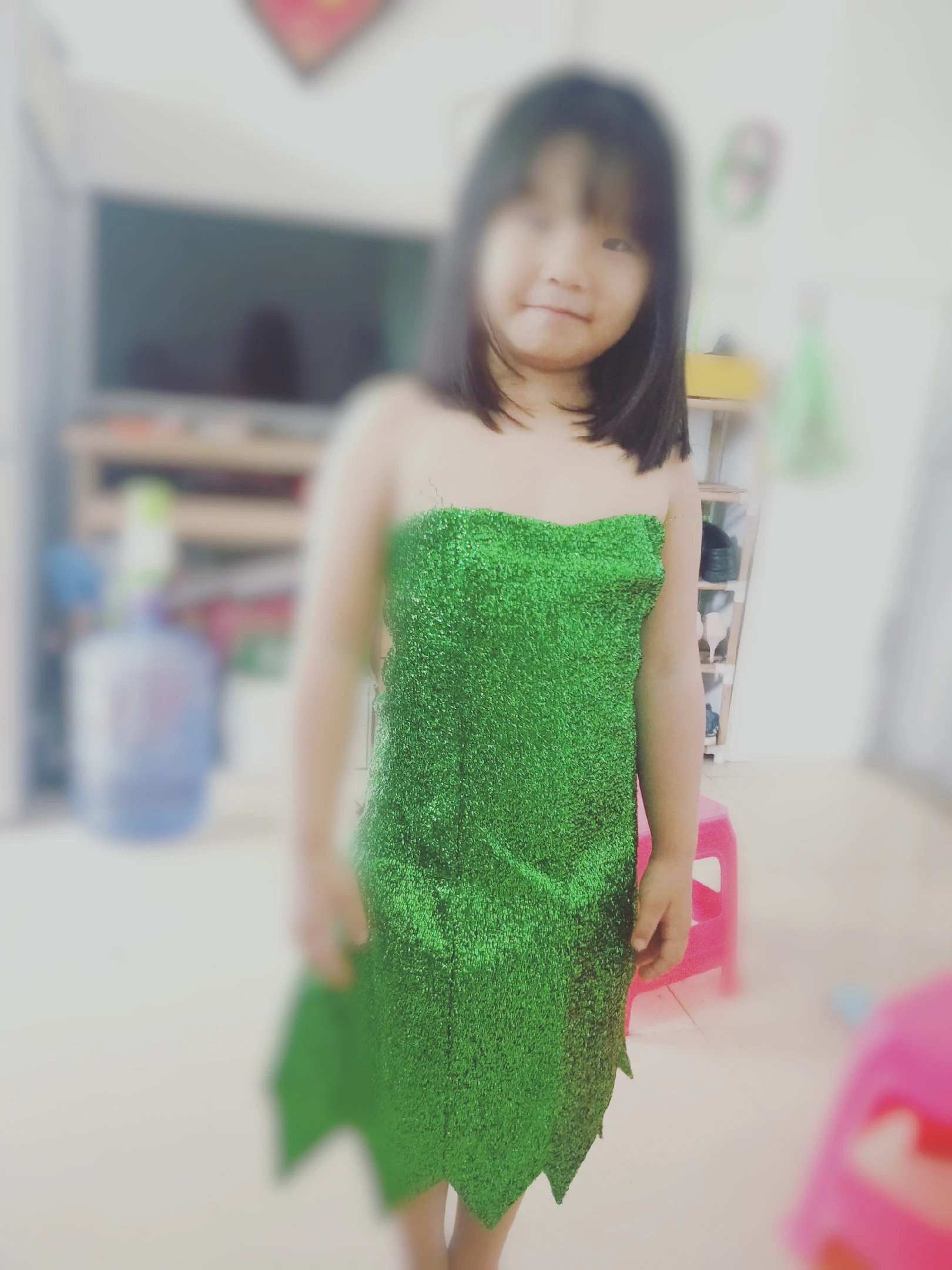 

Princess Tinkerbell Dress Fancy Movie Cosplay Green Fairy Pixie Kid Cosplay Dresses Summer Anime Tinker Bell Dress Vestidos WXC
