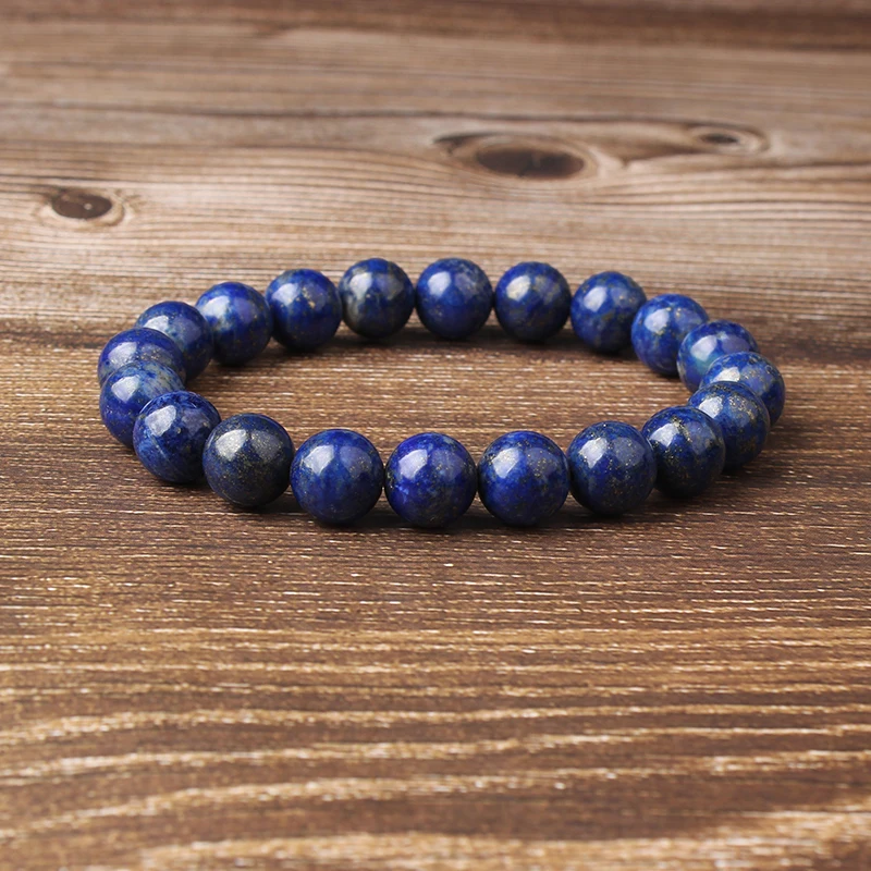 LanLi 8 мм модные натуральные ювелирные изделия голубой лазурит камни бусины браслет быть пригодным для гламура rmen и женщин амулет