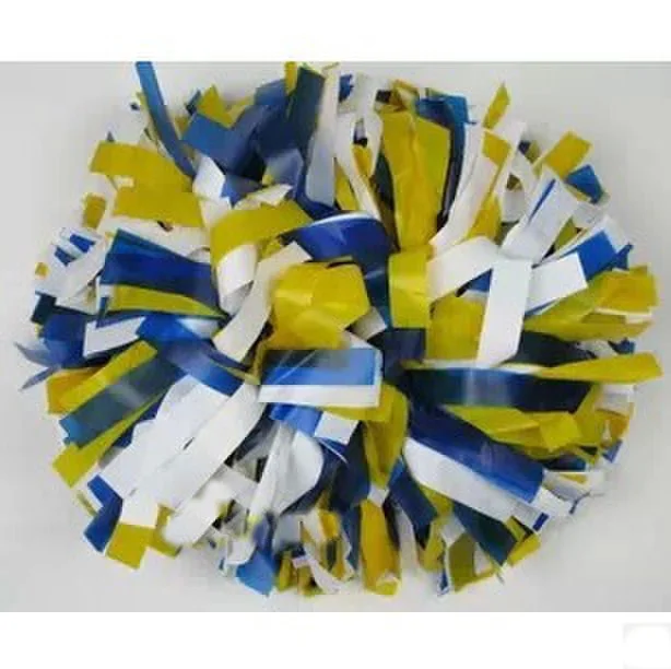 

6" Cheerleader pompoms ( 10 pieces/lot) Three-colour pp cheerleading sports pompoms supplies Color can free combination