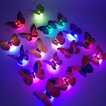 

5 Pcs Hot-selling Simulation Butterfly LED Luminous Butterfly Home Decoration New Strange Lighting Toy Children Gift