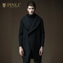 2017 микрофибра Peacoat пальто Для мужчин Новое поступление Стандартный PINLI осень Мужская одежда средней длины пальто Верхняя одежда b163602290