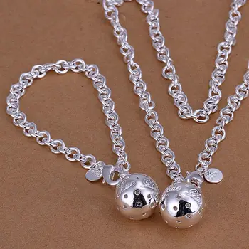 

Sets sterling-silver-jewelry Sets Silver Fashion Jewelry Sets Balls Jewelry Wholesale Free Shipping jhgf LS057