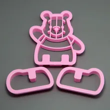 12 компл./лот) FDA высокое качество пластик Preety Медведь Форма набор резаков для печенья