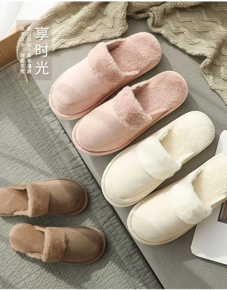 Новинка; Xiaomi One Cloud; замшевые тапочки; хлопковые нескользящие домашние зимние тапочки; теплая дышащая обувь для мужчин и женщин