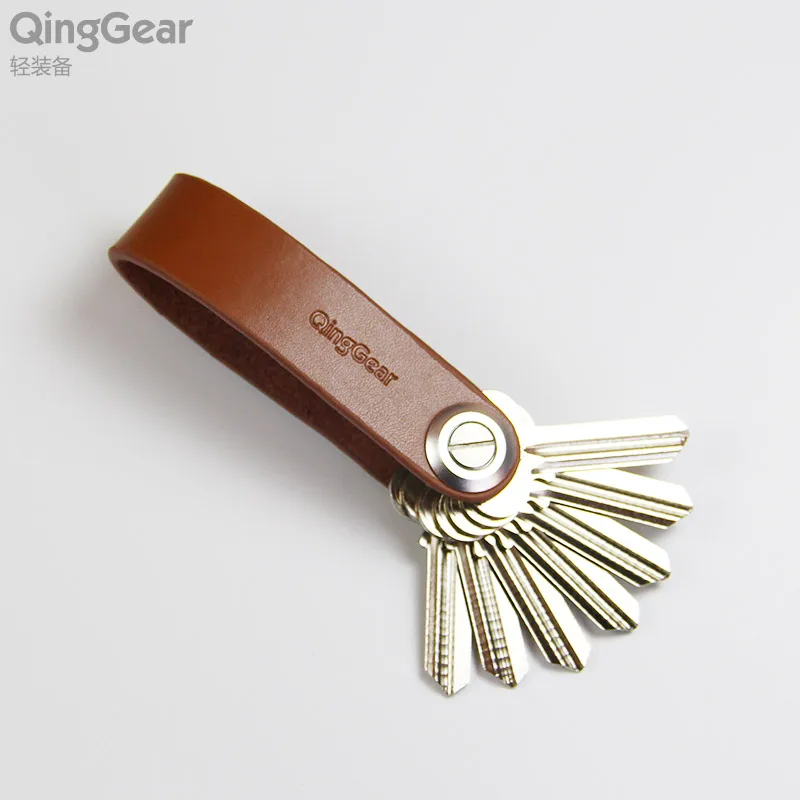 QingGear Lkey Кожаный Автомобильный держатель для ключей ручной работы органайзер для ключей для путешествий и практичный зажим для ключей инструмент для переноски ключей лучше