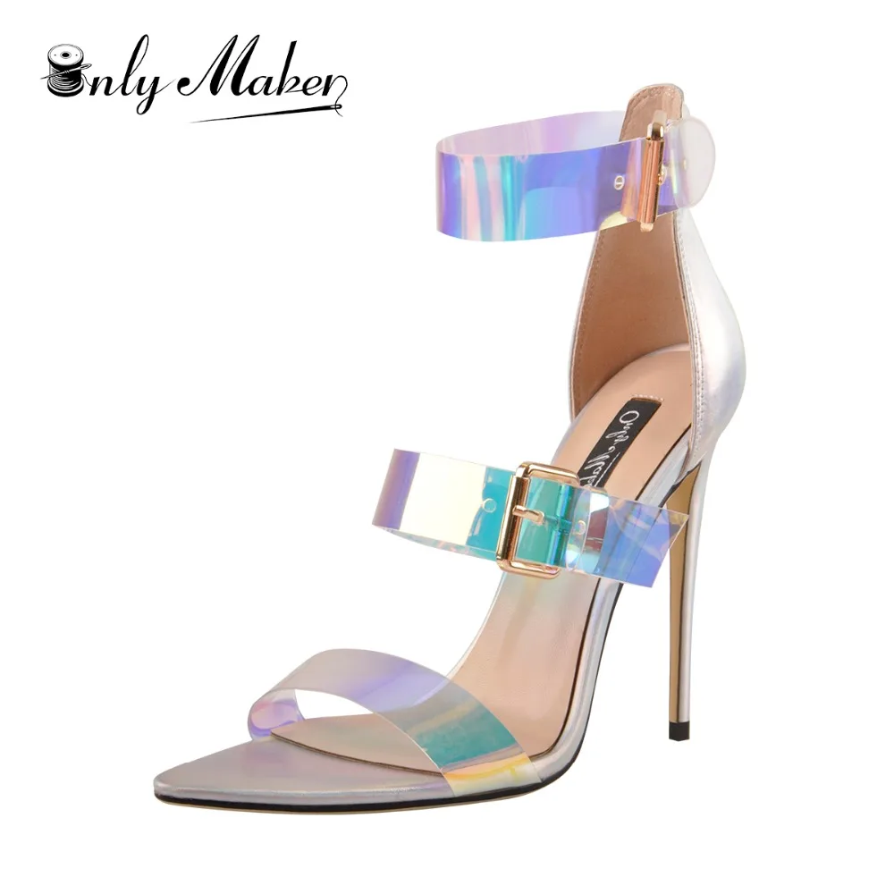 rainbow clear sandals