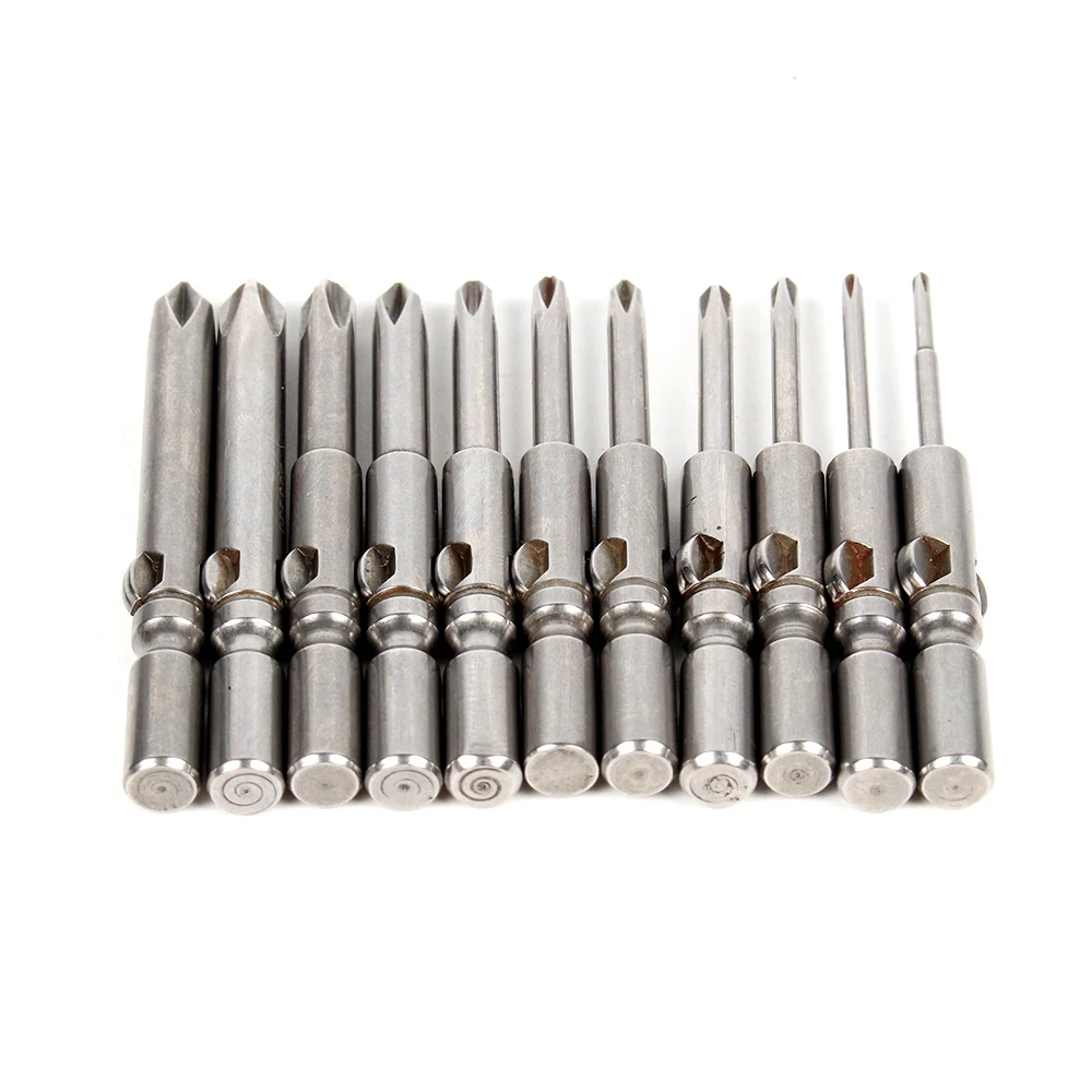 11Pcs Cross Phillips Antislip Long Bits Impact Screwdriver