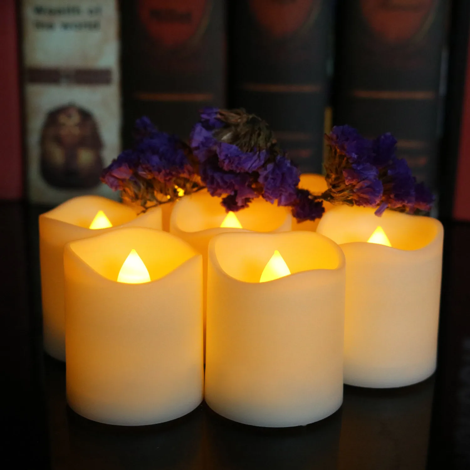 Remote Tea Lights with Timer Flameless Votive Candle 300 Hours Long