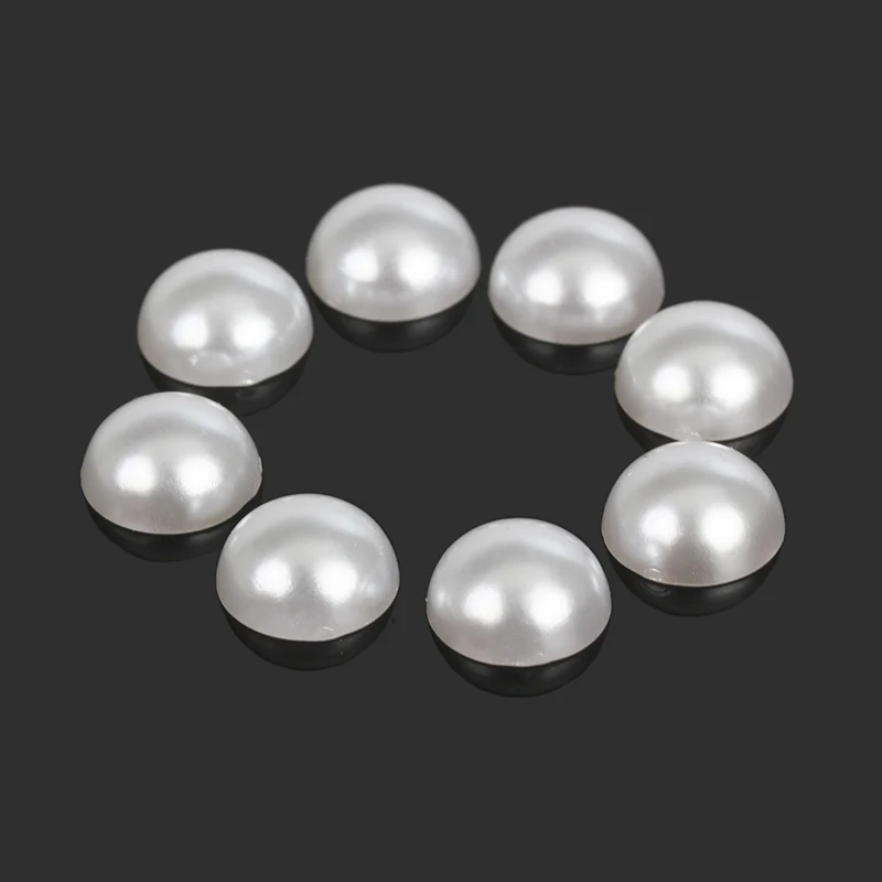 4mm 6mm 8mm 10mm 12mm Half Round Acrylic Imitation Flatback Pearl Beads For Jewelry Making Decoration Nail Art Phone | Украшения и