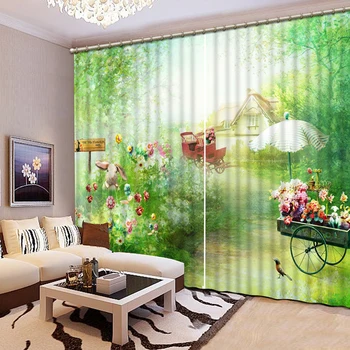 

3DPrinting Curtains Beautiful variety of Lifelike Scenery Curtains Bedroom Living Room blackout drape Printing Curtains CL-D009