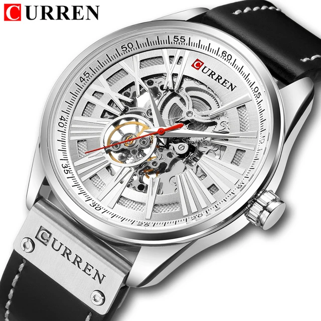CURREN Automatic Mechanical Watch Men Fashion Luxury Brand Analog Watch Men's Waterproof Creative Wristwatches Relogio Masculino 1