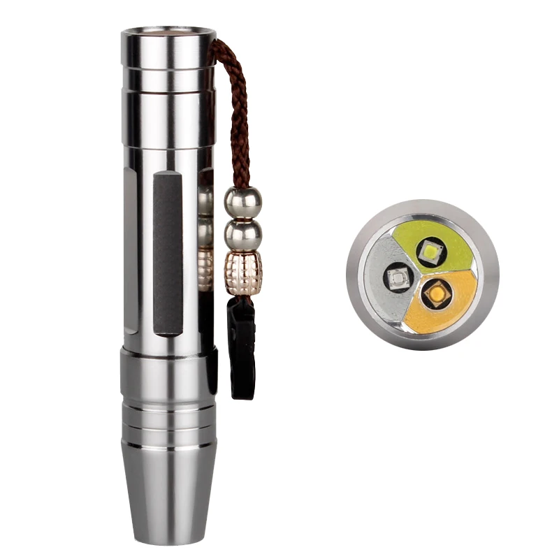 

3 Light Sources Portable Dedicated Jade LED Flashlight, 3 IN 1 LEDs UV Light LED Torch for Gemstones Jewelry Identification
