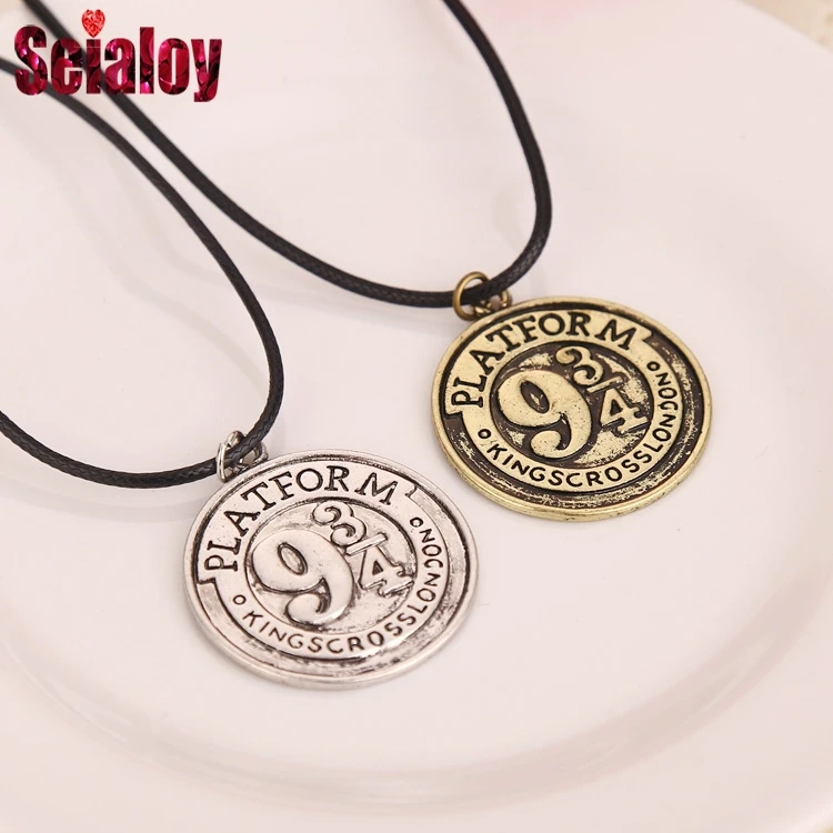 

SEIALOY Magic Medal Harri Pot 9 3/4 Ticket Platform Sweater Chain Necklace For Men Charm Jewelry Collars Necklace Gift
