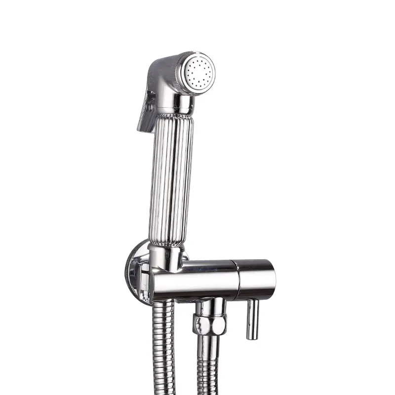 Azos Bidet Faucet Pressurized Sprinkler Head Brass Chrome Cold Water Single Function Laundry Pool Pet Bath Toilet Round PJPQ001D |