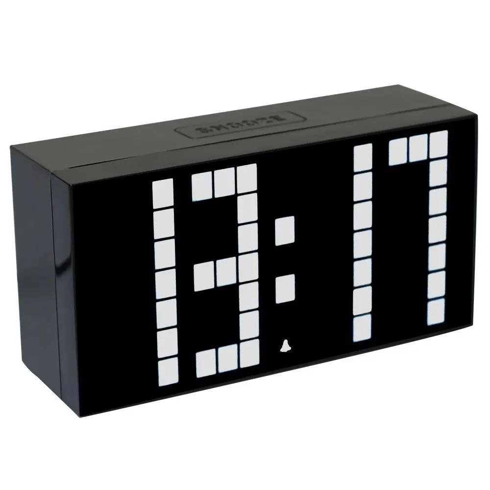 Большая цифра светодиодный Будильник черные прочные настенные часы с календарем и температурой школы обратного отсчета таймер и - Цвет: white
