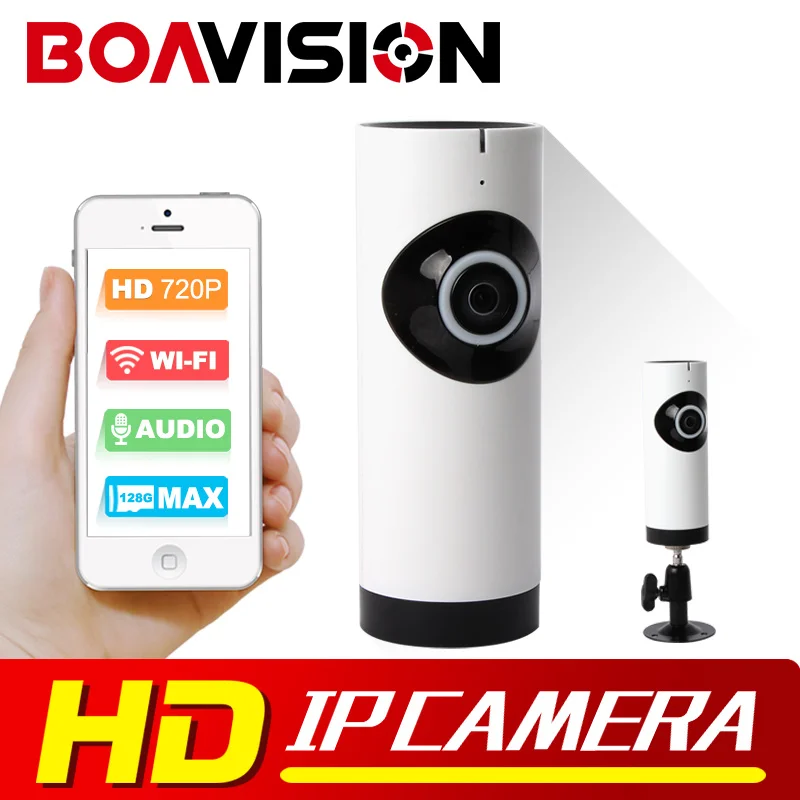 BOAVISION HD 720P Wifi IP Camera Wireless Panoramic Night Vision Mini Baby Monitor 1.0MP Smart Cam P2P IP Camera CCTV Security