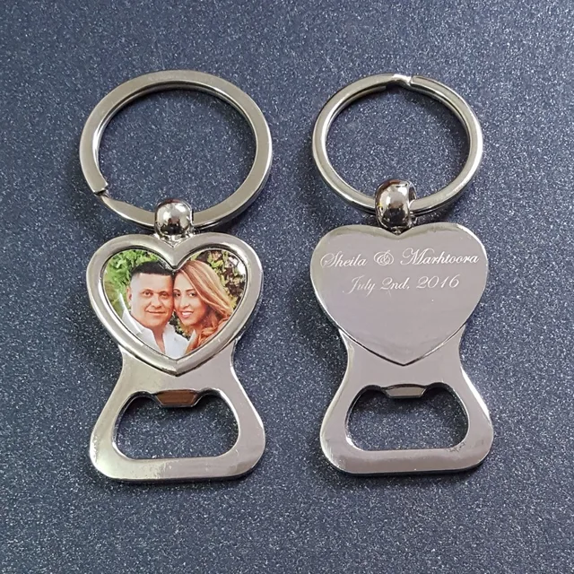 Personalized Wedding Favors And Gifts Heart Shaped Photo Key Ring Personalized Wedding Favors And Gifts Heart Shaped Photo Key Ring Bottle Opener Customized Keychain