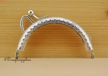 

bag purse frame clasp metal frame sewing 8.5cm Nickel Y64