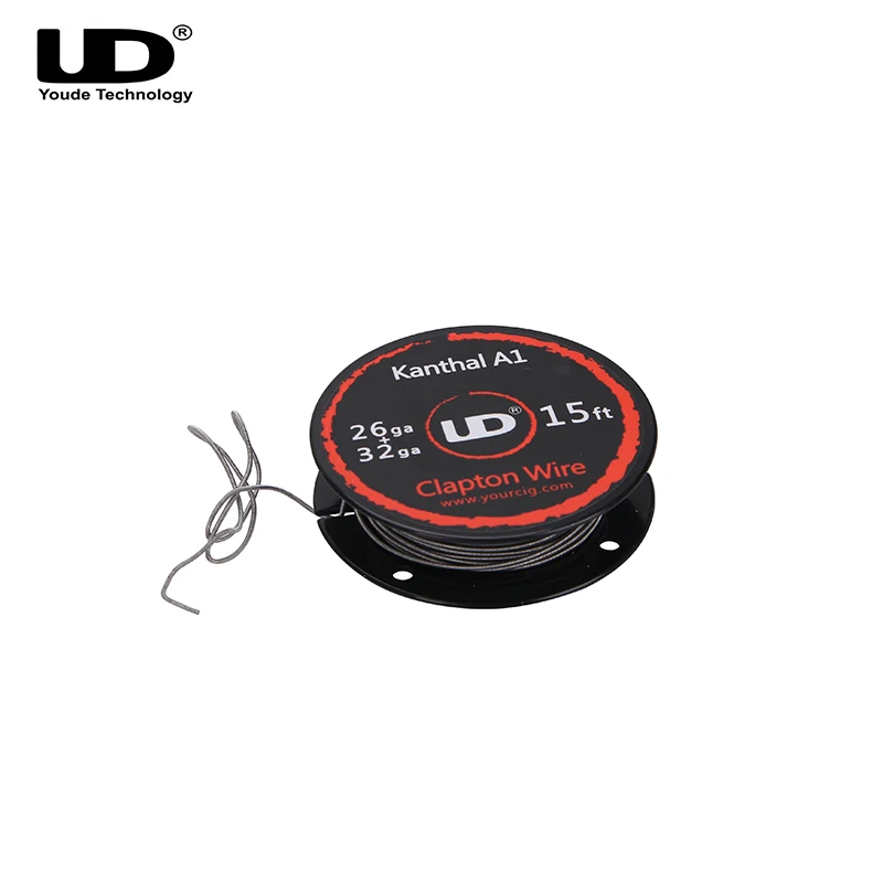 Оригинальный YOUDE UD 26ga 28ga 32ga KA1 проволока Clapton 15ft/рулонные аксессуары для электронных сигарет, нагревающиеся кальянный испаритель