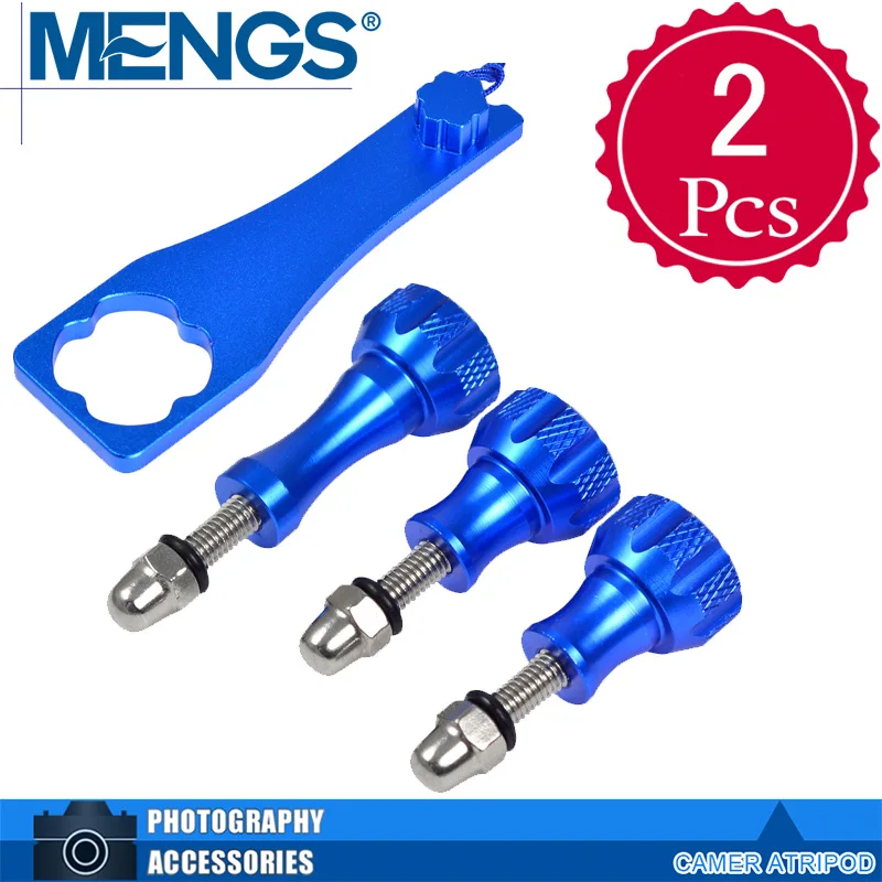 MENGS 2Pcs per pack 4.8mm Aluminum Screw 3 Size Thumb Screw + Wrench