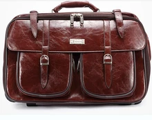 20 Zoll Vintage Reisetasche männlichen Lackleder Trolley Gepäck Koffer Gepäck Drag-Boxen, hohe Qualität Männer Reisegepäck-Taschen