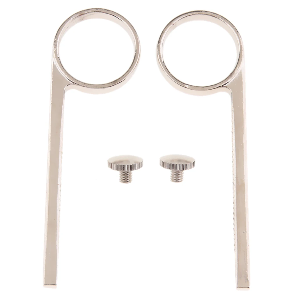 2 Pieces Trumpet Slide Finger Ring with Screws Trumpet Replacement Parts for Trumpet Players Lovers