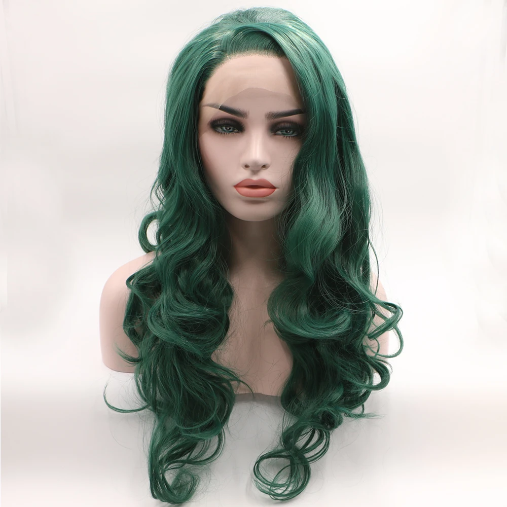 Dark green curly wig Outlet