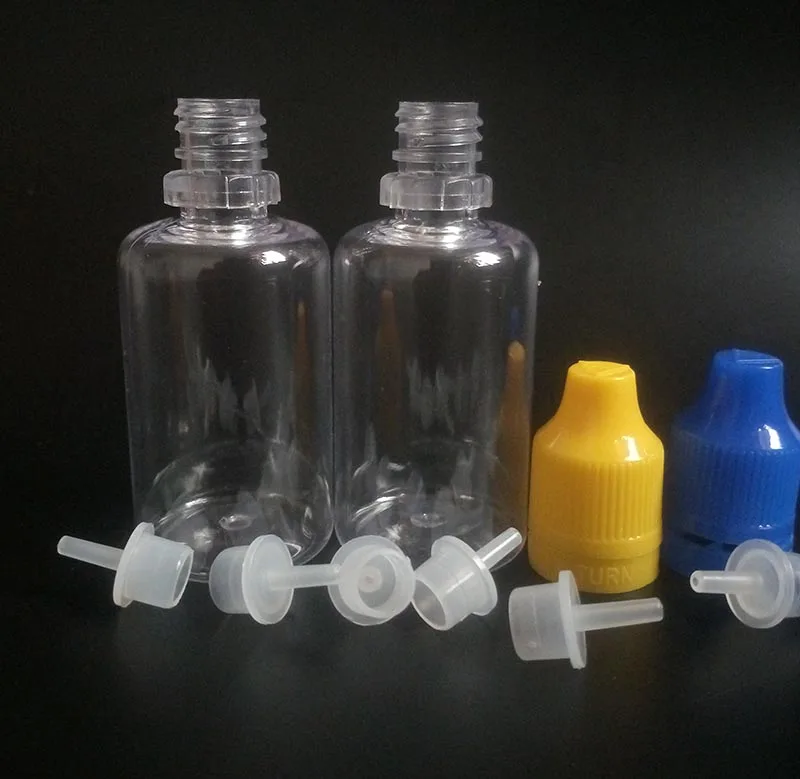 

30ml Dropper Empty Bottles Plastic PET Bottles With Childproof Tamper Evident Cap And long thin dropper tips