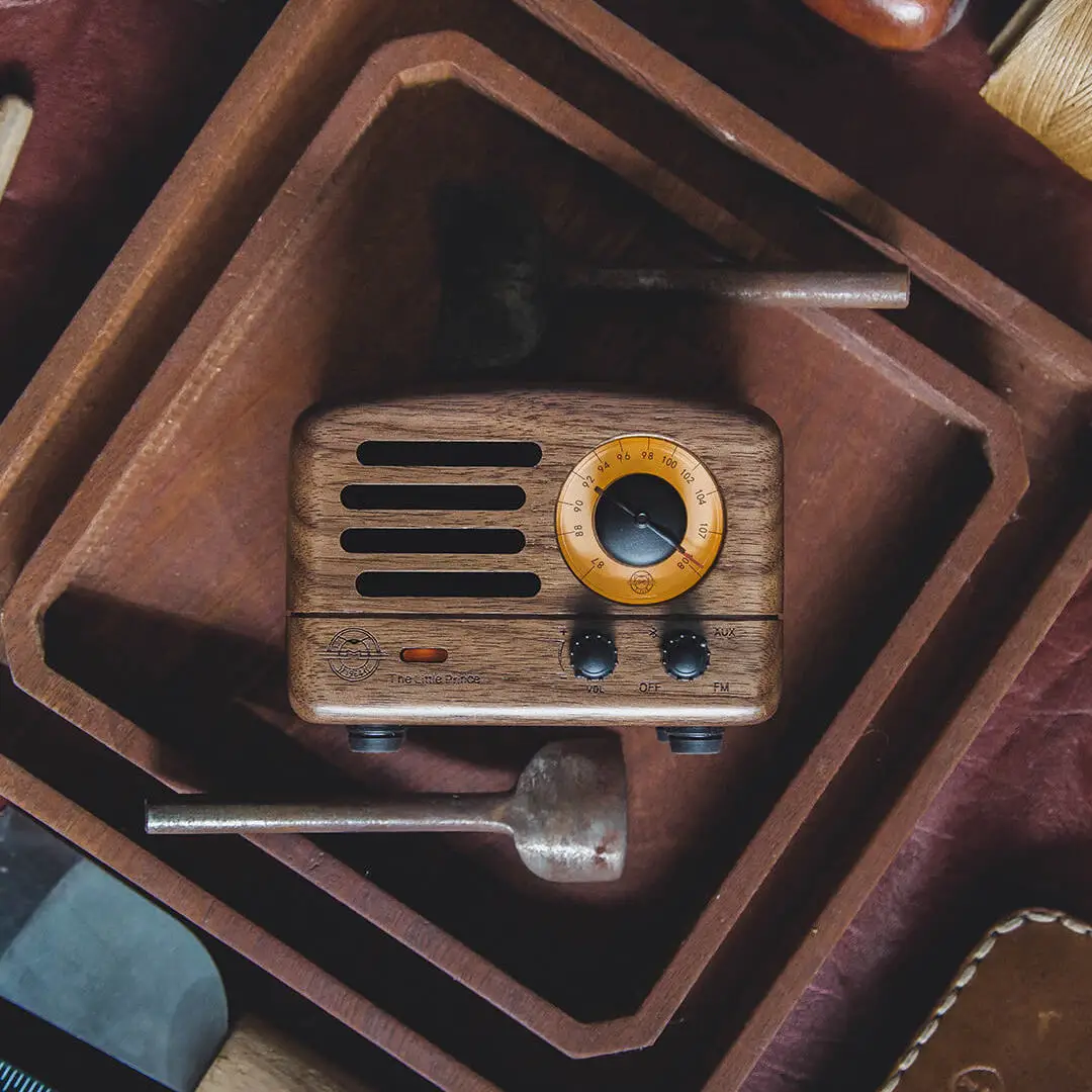 Оригинальный Bluetooth динамик Xiaomi Youpin деревянный музыкальный плеер с радио функцией
