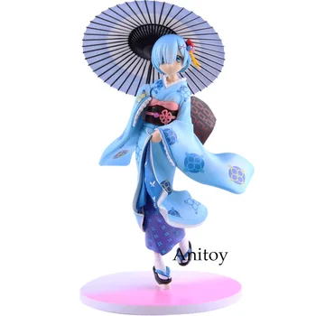 

Anime Re:zero Action Figure Re:Life in a Different World from Zero Blue Rem Kawaii Cute Toys Collectible Model Toy