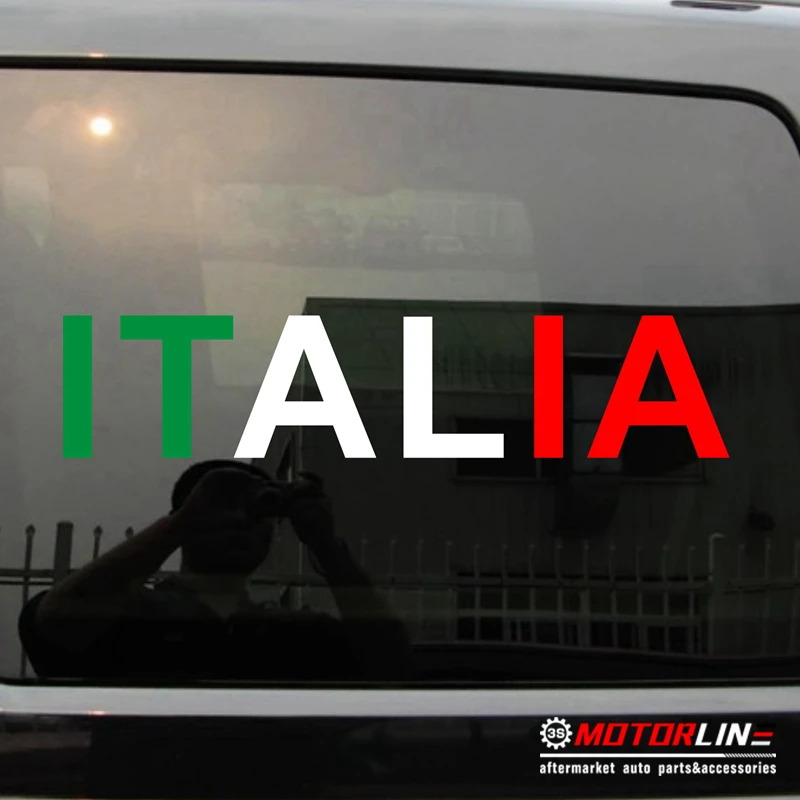 Italia Italy Decal Sticker Italian Flag Car Vinyl pick size color die