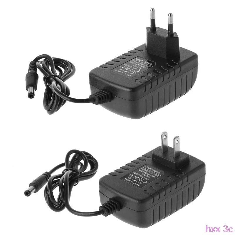 EU /US Plug 12.6V 2A 18650 Lithium Battery Charger DC 5.5MM x 2.1MM Portable Constant Current Voltage | Электроника