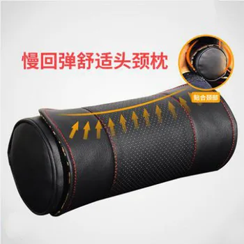 

Car Headrest Pillow Car Seat PU Leather Neck Pillow Pillow Cushion Memory Foam Bone Protection Device