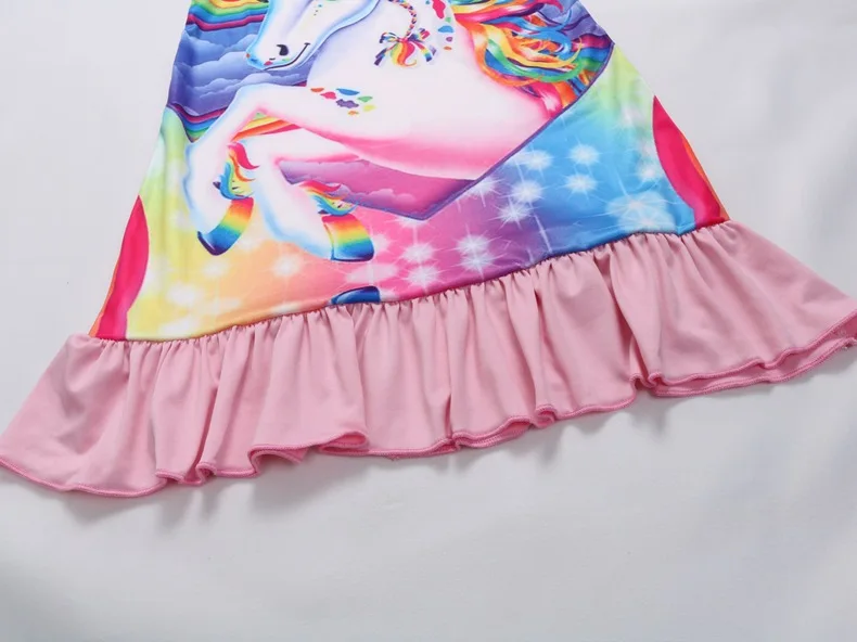Short Sleeve Princess Unicorn Dress -Unicorn Fashion HTB1AI1YbjfguuRjSspaq6yXVXXaA