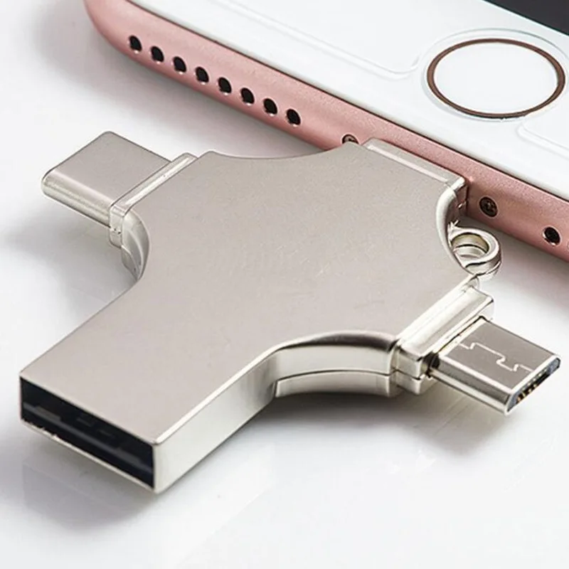 Накопитель USB флешка 3,0 128 ГБ Usb флэш 8 ГБ 16 ГБ 32 ГБ USB-C type C смартфон Micro USB карта памяти OTG для iPhone IOS Телефон