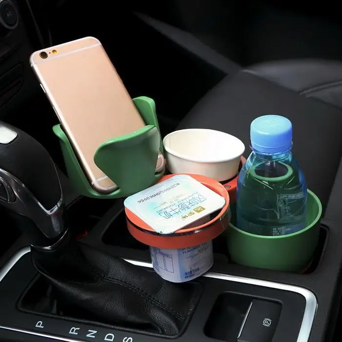 Креативный многофункциональный автомобильный держатель для чашки мобильный Съемный держатель для телефона черный, синий, розовый, зеленый Органайзер
