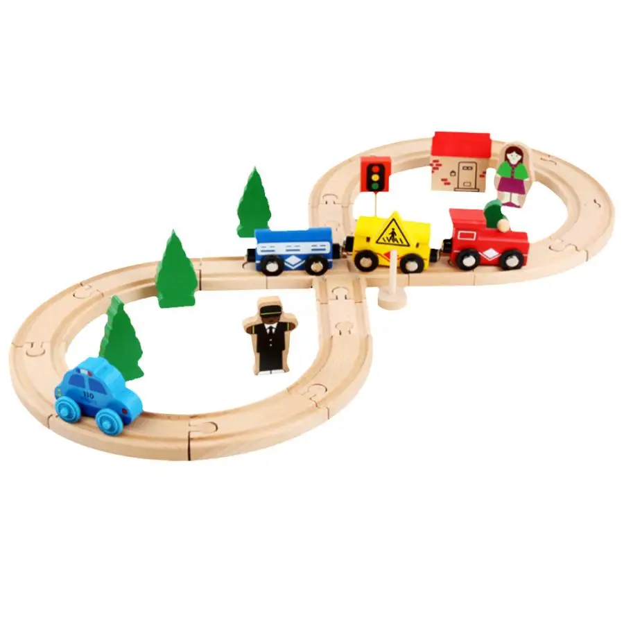 Интеллектуальная Детская игрушка DIY Rail Car Мультифункциональный деревянный Rail Car DIY сборка красочный трек поезд Интеллектуальная Детская игрушка подарок для мальчиков