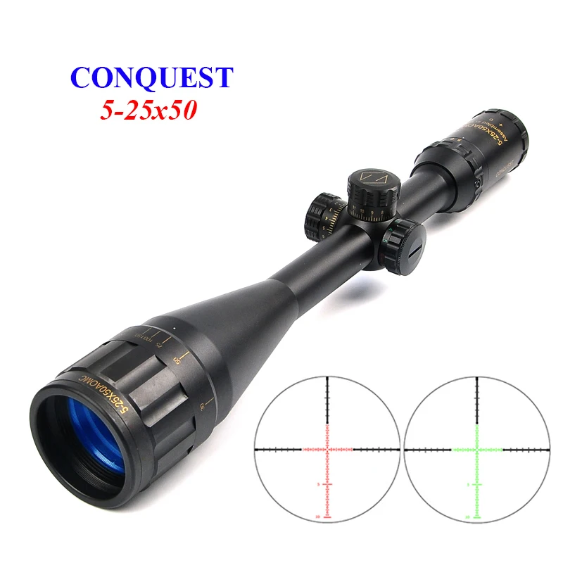

ZEISS Conquest 5-25x50 Optic Rifle Scope Red And Green Retical Fiber Optic Sight Scope Hunting Scope Tactical Riflescope