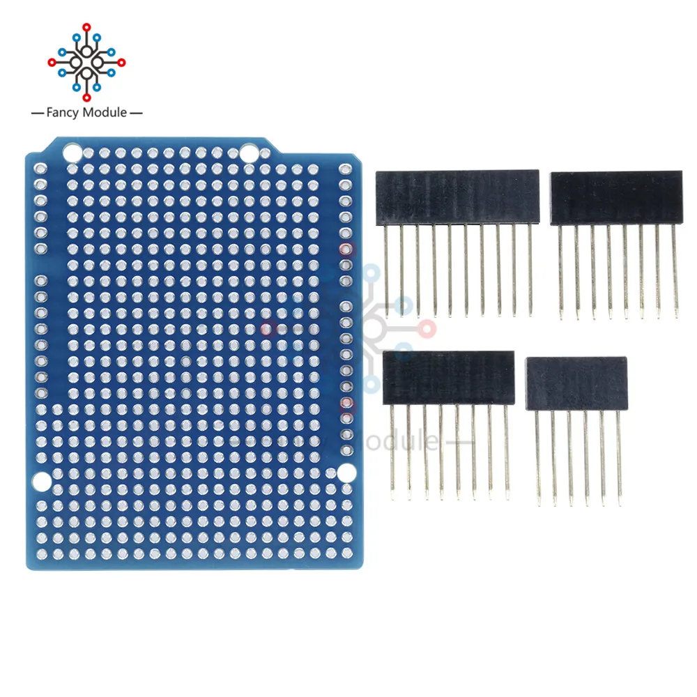 Прототип печатной платы для Arduino UNO R3 ATMEGA328P щит макетная плата Protoshield DIY FR-4 2,54 мм шаг 2 мм шаг отверстие один