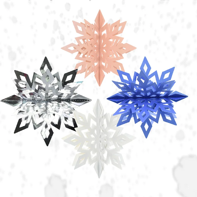 6Pcs/set Frozen Birthday Party Kits Paper 3D Snowflakes Garland For Baby Shower Home Scene Christmas Decoration Supplies