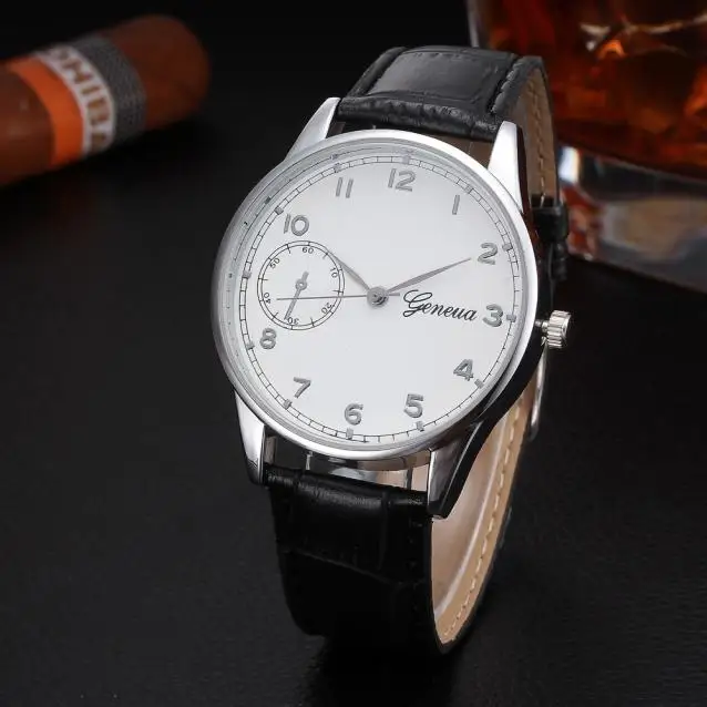 New Listing Men Watch Retro Design Leather Band Analog Alloy Quartz Wrist Watch Brand Watch Men Clock Relogio Masculino M07 (1)