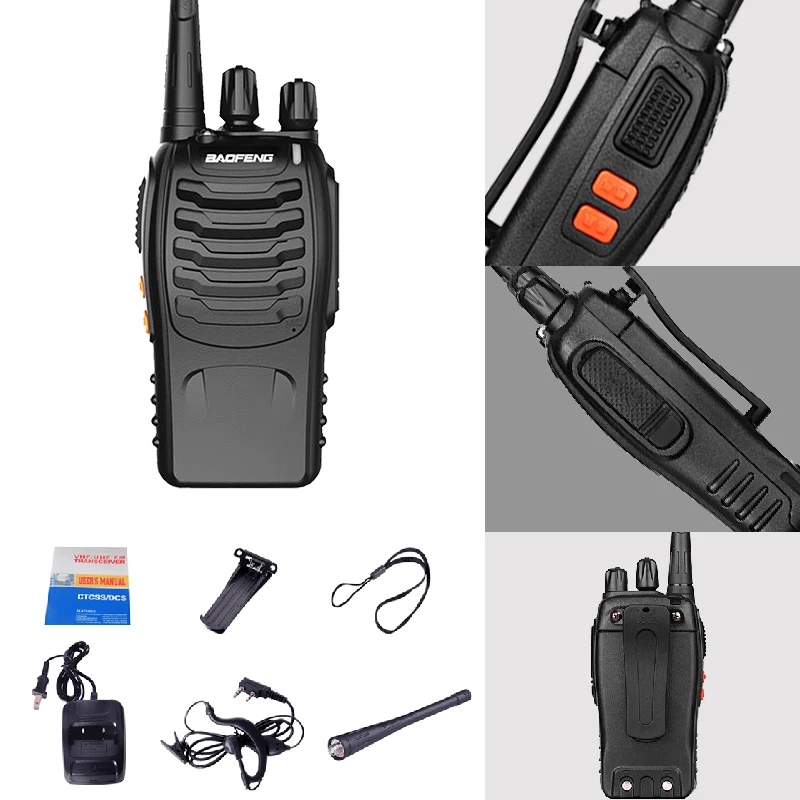 10 шт./лот Baofeng BF-888S портативная рация 5 Вт портативная рация bf 888s UHF 400-470MHz 16CH двухсторонний портативный трансивер Raio