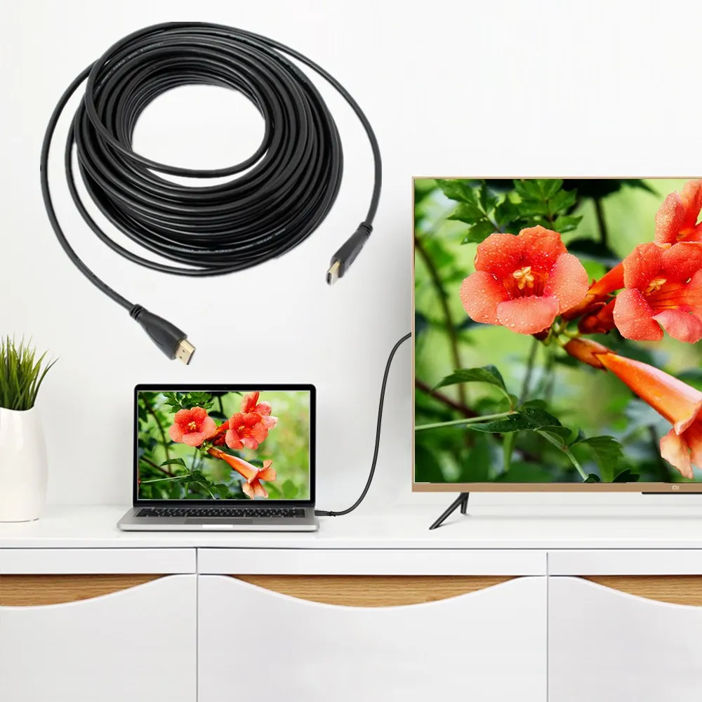 SHULIAN Ultra Series - LOHigh Speed Long HDMI Cable 10M 15M With Ethernet - CL3 Certified - Supports 3D and Audio Return Channel