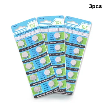 

30Pieces Anmas Power AG13 LR44 LR1154 SR44 A76 357A 303 357 LR44W Battery Coin Cell 1.55V Alkaline For Watches Toys