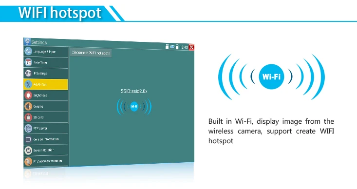 " Android система CCTV Тест er с wifi, браузер, POE, кабель тест, тест ing оборудование, тест ing монитор с AHD HDCVI TVI опциями