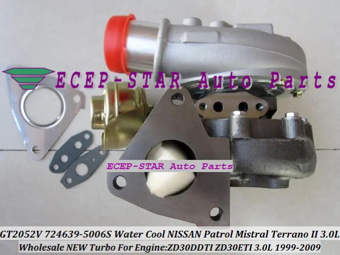 Турбо с водяным охлаждением GT2052V 724639-5006S 705954-0013 724639 для NISSAN патруль Mistral TERRANO