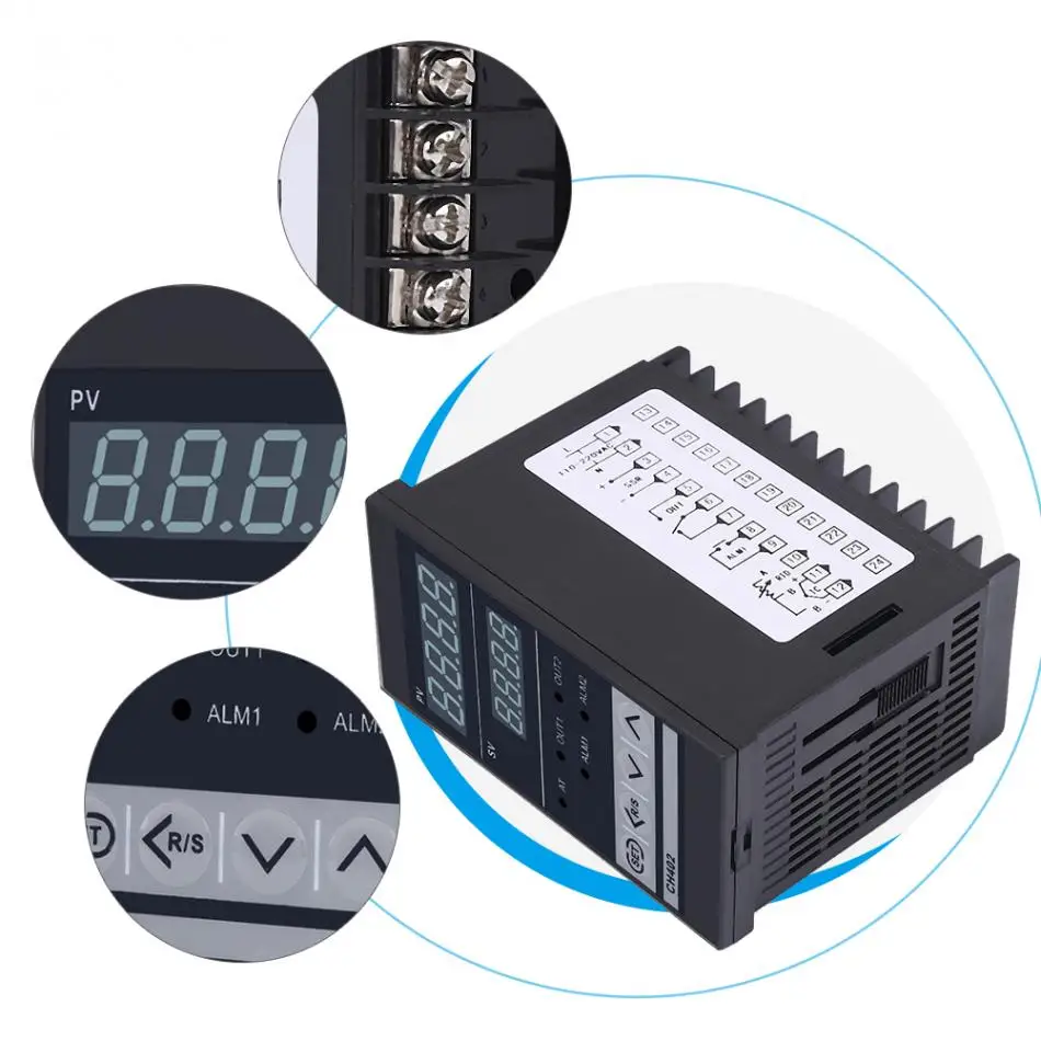 AC85 264V Высокоточный умный PID регулятор температуры Термостат реле TC/RTD входной