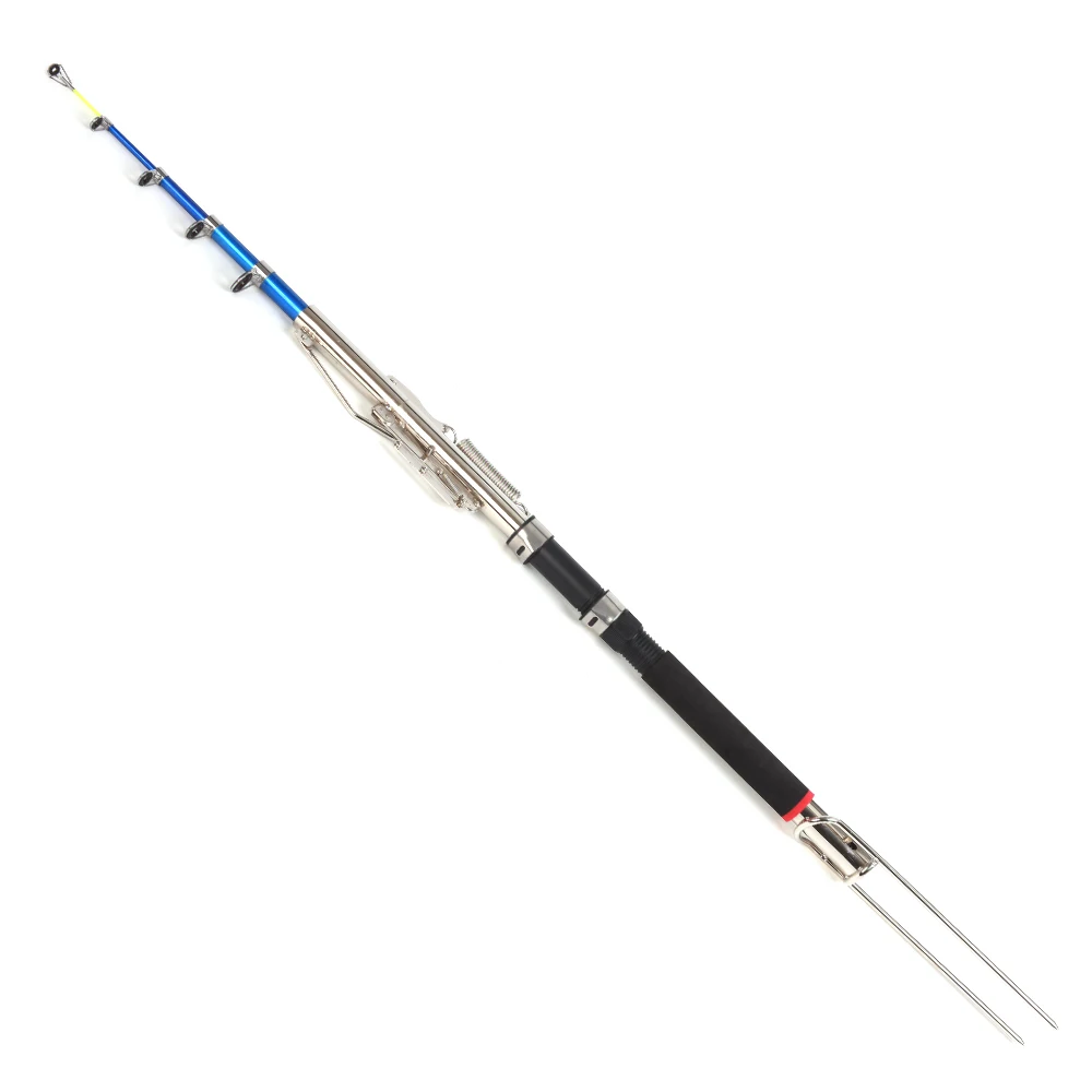 1.8m 2.1m 2.4m 2.7m Automatic Fishing Rod (Without Reel) Sea River Lake Stainless Steel Automatic Fishing Rod Fish Pole