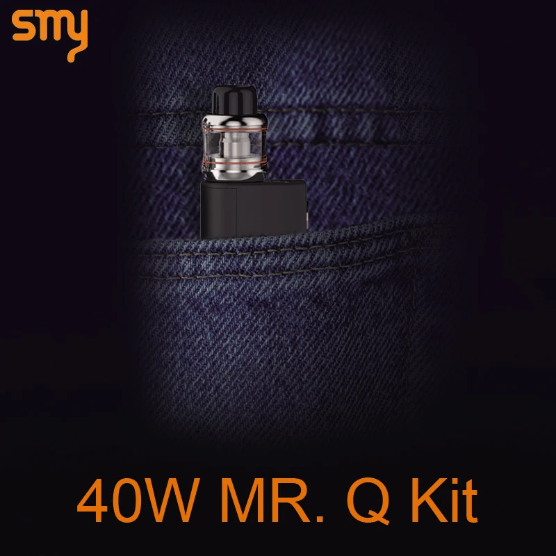 Электронная сигарета Vape Mod SMY MR. Q 40W комплект испаритель мини-бокс мод электронная сигарета Vape ручка электронный кальян Mr Q Танк X9075