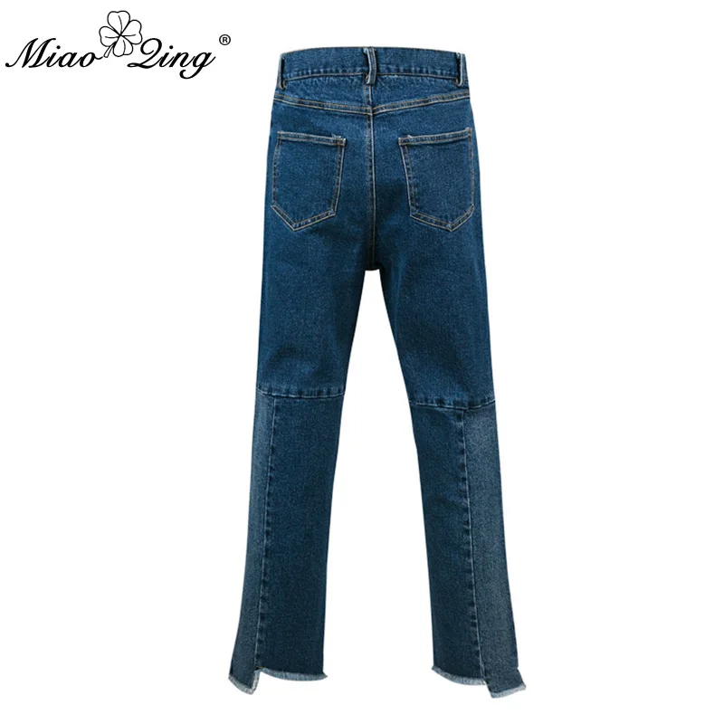 Trouser Summer Casual Zipper Qq127 Stretch Spring Pants Womens Pocket Elastic Fashion New Straight Miaoqing2018 Regular Jeans U4B66z